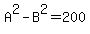 A%5E2-B%5E2=200