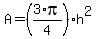 A+=%283%2Api%2F4%29h%5E2