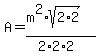 A+=%28m%5E2%2Asqrt%282%2A2%29%29%2F%282%2A2%2A2%29