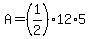 A+=+%281%2F2%29%2A+12+%2A+5