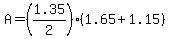 A+=+%281.35%2F2%29%2A%281.65%2B1.15%29
