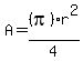 A+=+%28pi%29r%5E2%2F4