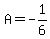 A+=+-1%2F6