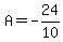 A+=+-24%2F10