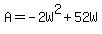 A+=+-2W%5E2+%2B+52W