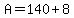 A+=+140%2B8