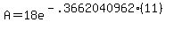 A+=+18e%5E%28-.3662040962%2811%29%29