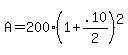 A+=+200%281%2B.10%2F2%29%5E2