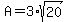 A+=+3%2Asqrt%2820%29