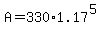 A+=+330%2A1.17%5E%285%29