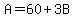 A+=+60+%2B+3B