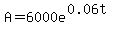 A+=+6000e%5E%280.06t%29+