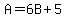 A+=+6B+%2B+5