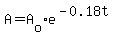 A+=+A%5Bo%5D%2Ae%5E%28-0.18t%29
