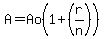 A+=+Ao%281%2B%28r%2Fn%29%29