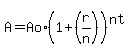 A+=+Ao%2A%281%2B%28r%2Fn%29%29%5E%28nt%29