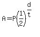 A+=+P%281%2F2%29%5E%28d%2Ft%29