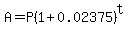 A+=+P%281+%2B+0.02375%29%5Et
