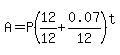 A+=+P%2812%2F12+%2B+0.07%2F12%29%5Et