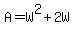 A+=+W%5E2+%2B+2W