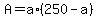A+=+a%2A%28250+-+a%29