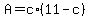 A+=+c%2A%2811+-+c%29