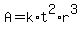 A+=+k%2A+t%5E2+%2A+r%5E3