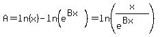 A+=+ln%28x%29+-+ln%28e%5E%28Bx%29%29+=+ln%28x%2F%28e%5E%28Bx%29%29%29