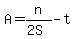 A+=+n%2F%282S%29-t