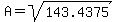 A+=+sqrt%28143.4375%29