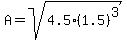 A+=+sqrt%284.5%281.5%29%5E3%29