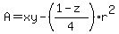 A+=+xy+-+%28%281+-+z%29%2F4%29r%5E2