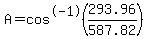 A+=cos%5E-1%28293.96%2F587.82%29