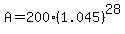 A++=+200+%281.045%29%5E28
