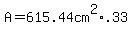 A++=+615.44cm%5E2+%2A+.33