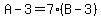 A+-+3+=+7%2A%28B+-+3%29
