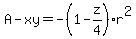 A+-+xy+=+-+%281+-+z%2F4%29r%5E2