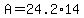 A+=+24.2%2A14