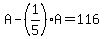 A-%281%2F5%29A=116