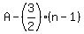 A-%283%2F2%29%28n-1%29