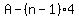 A-%28n-1%29%2A4