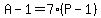 A-1=7%28P-1%29