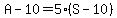A-10=5%28S-10%29