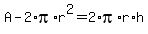 A-2%2Api%2Ar%5E2=2%2Api%2Ar%2Ah
