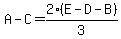 A-C=2%28E-D-B%29%2F3