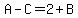 A-C=2%2BB