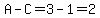 A-C=3-1=2