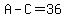 A-C=36