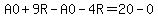 A0%2B9R-A0-4R=20-0