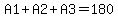 A1%2BA2%2BA3=180